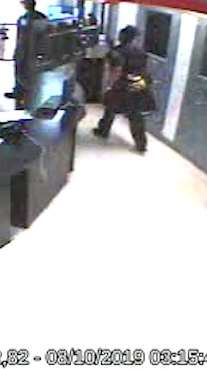 Prison guards milling around the night Epstein died