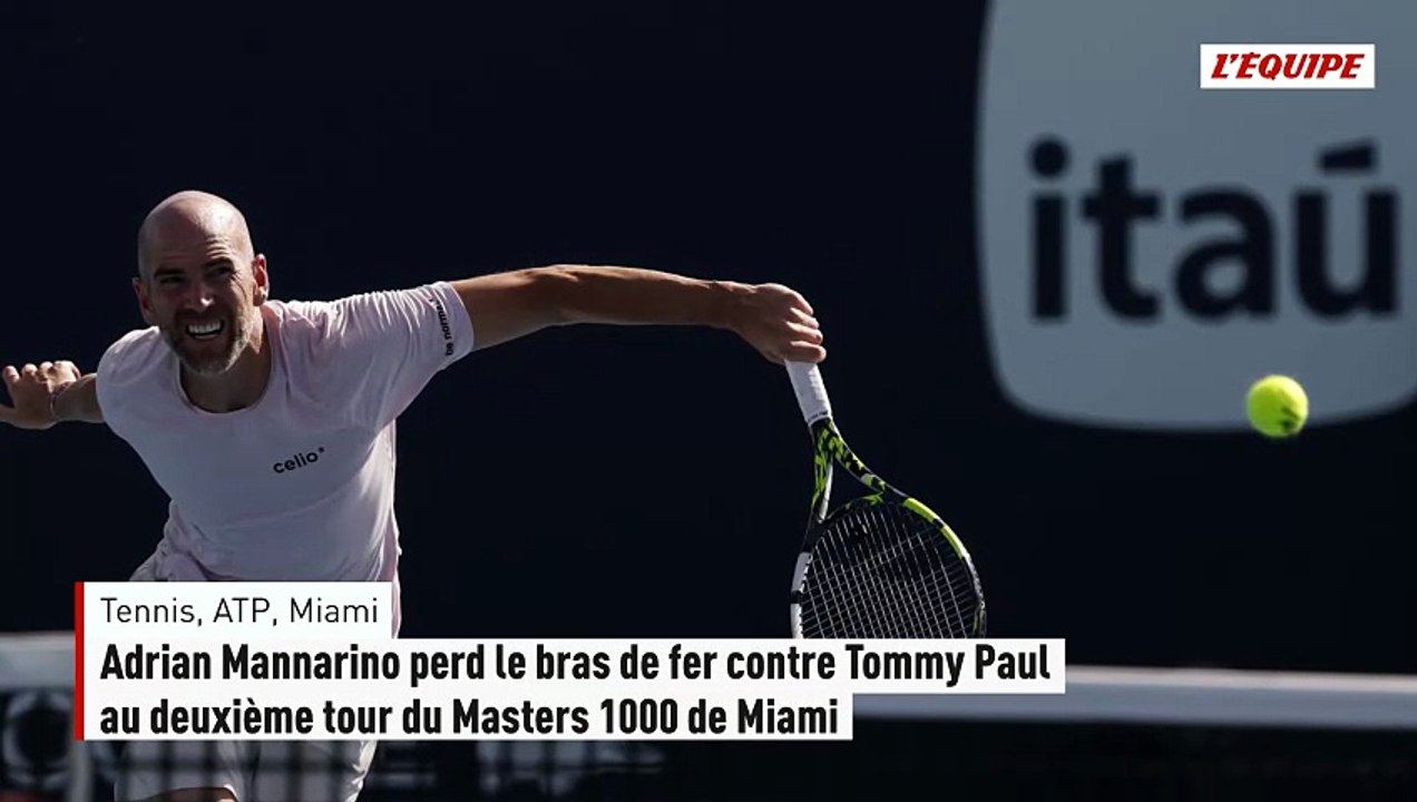 Adrian Mannarino perd le bras de fer contre Tommy Paul au deuxième tour du Masters 1000 de Miami - Tennis - Miami