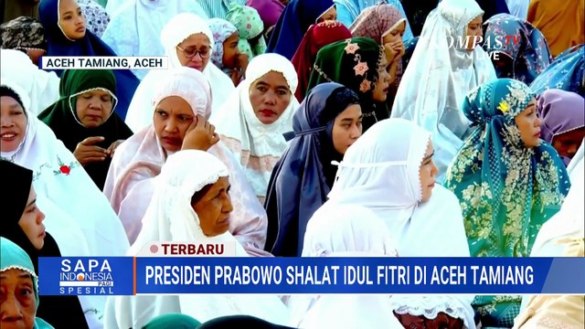 Shalat Idul Fitri Prabowo di Aceh Tamiang-Upaya Beri Bantuan ke Warga Terdampak Bencana