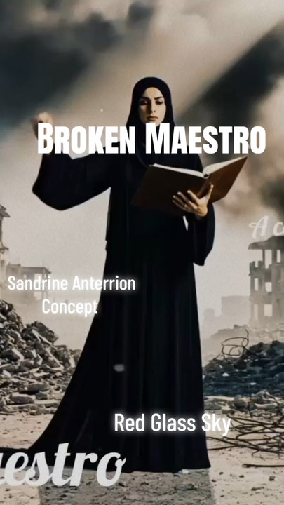 Broken Maestro a concept by Sandrine Anterrion www.IMDb.me/SandrineAnterrion www.RedGlassSky.com #faith #writer #war #music #psychology
