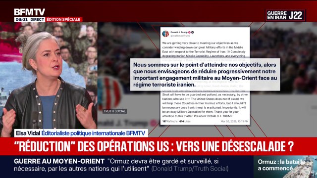 Guerre au Moyen-Orient: Donald Trump dit vouloir réduire graduellement l'intervention américaine en Iran