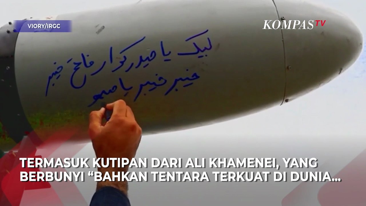 Tak Henti! Rudal Iran Bertulis Kutipan Ali Khamenei Serang Israel