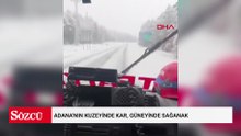 Adana'nın kuzeyinde kar, güneyinde sağanak