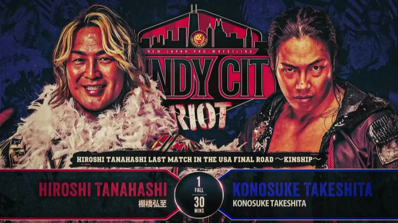 NJPW Windy City Riot 2025: Hiroshi Tanahashi vs. Konosuke Takeshita. (April 11, 2025) [Full Match]