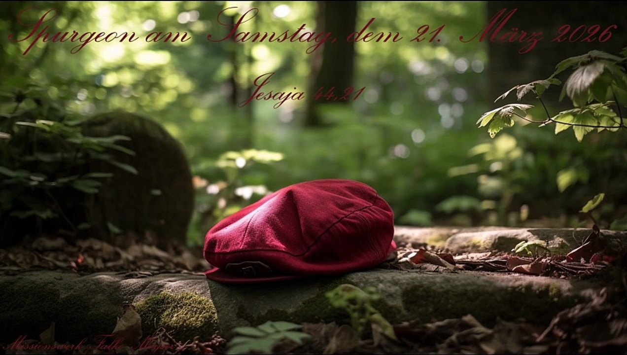 Spurgeon am Samstag, dem 21. März 2026, zu Jesaja 44,21
