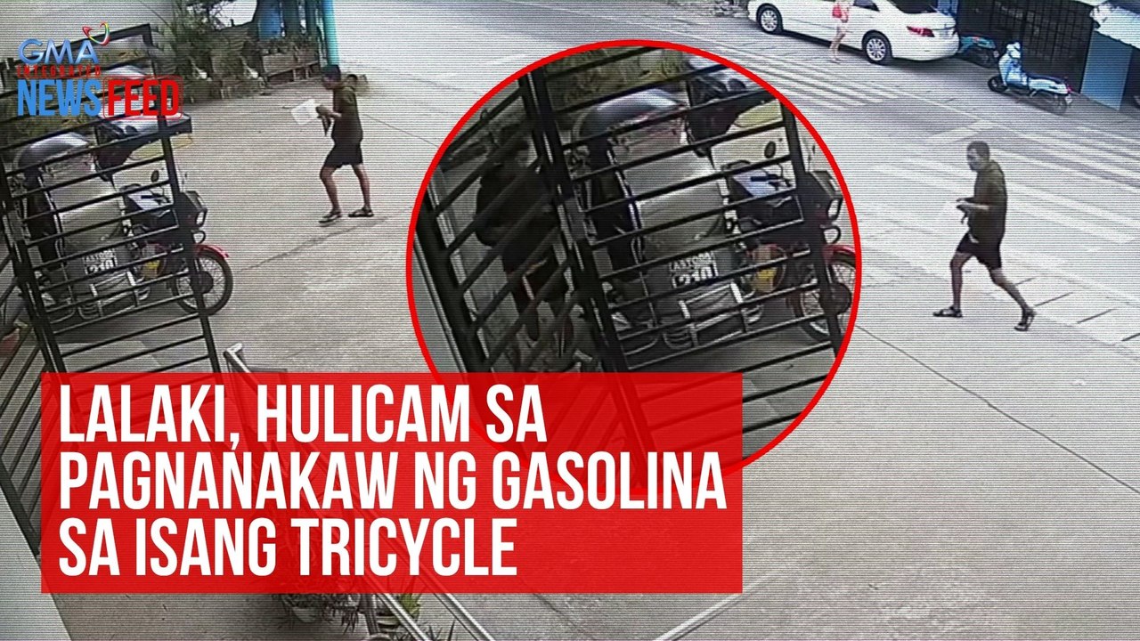 Lalaki, hulicam sa pagnanakaw ng gasolina sa isang tricycle | GMA Integrated Newsfeed