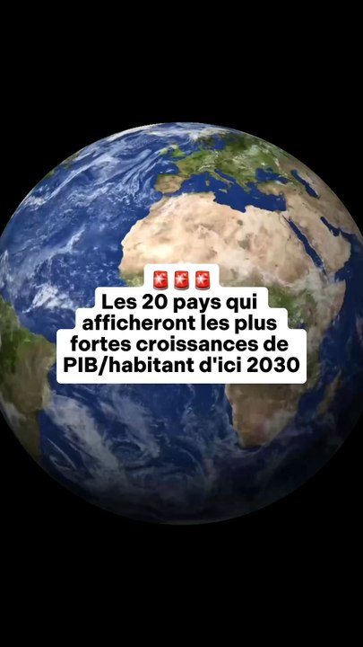 🚨 Les 20 pays qui afficheront les plus fortes croissances de PIB/habitant d’ici 2030Source : FMI