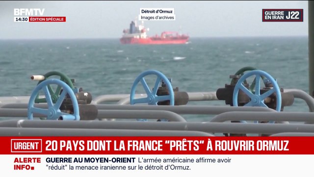 Guerre au Moyen-Orient: une vingtaine de pays, dont la France, prêts à contribuer aux efforts nécessaires pour la réouverture du détroit d'Ormuz