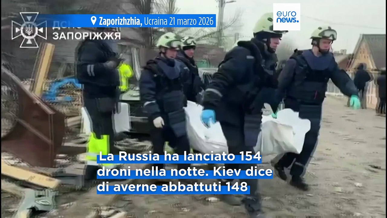 La Russia lancia altri 154 droni sull'Ucraina: uccisa una coppia, feriti i figli