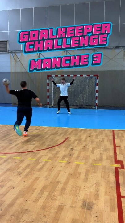 Goalkeeper Challenge Manche 3 ! 🧤✨ #Handball #Hand #Defi #goalkeeper #Fun