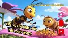 The Active Bee and the Lazy Wasp – A Story of Hard Work and Laziness