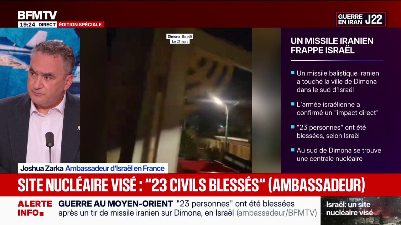 Iran: Israël veut "terminer cette guerre le plus rapidement possible", explique Joshua Zarka, ambassadeur d'Israël en France