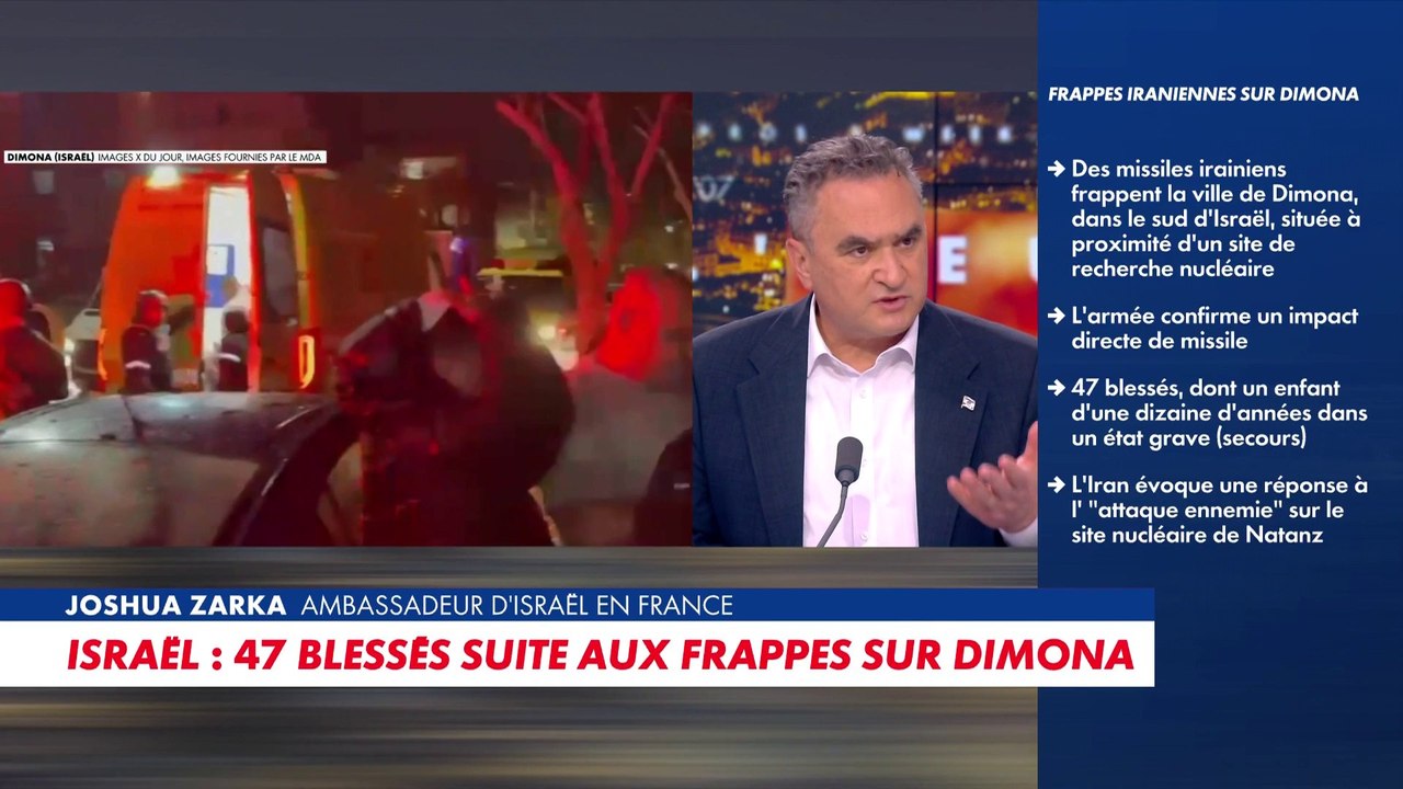 Joshua Zarka : «L'Iran essaye de toucher toutes les infrastructures stratégiques d'Israël»