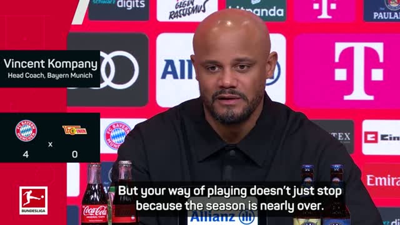 Kompany not thinking about records as Bayern demolish Union Berlin