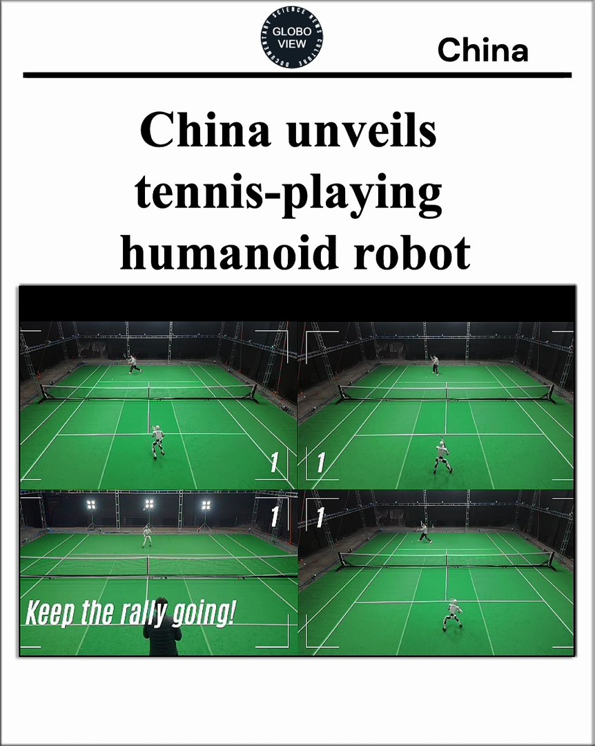 China unveils tennis-playing humanoid robot
