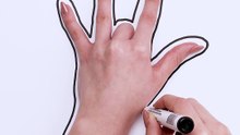 Easy drawings with hand outlines! ✍️🖍️