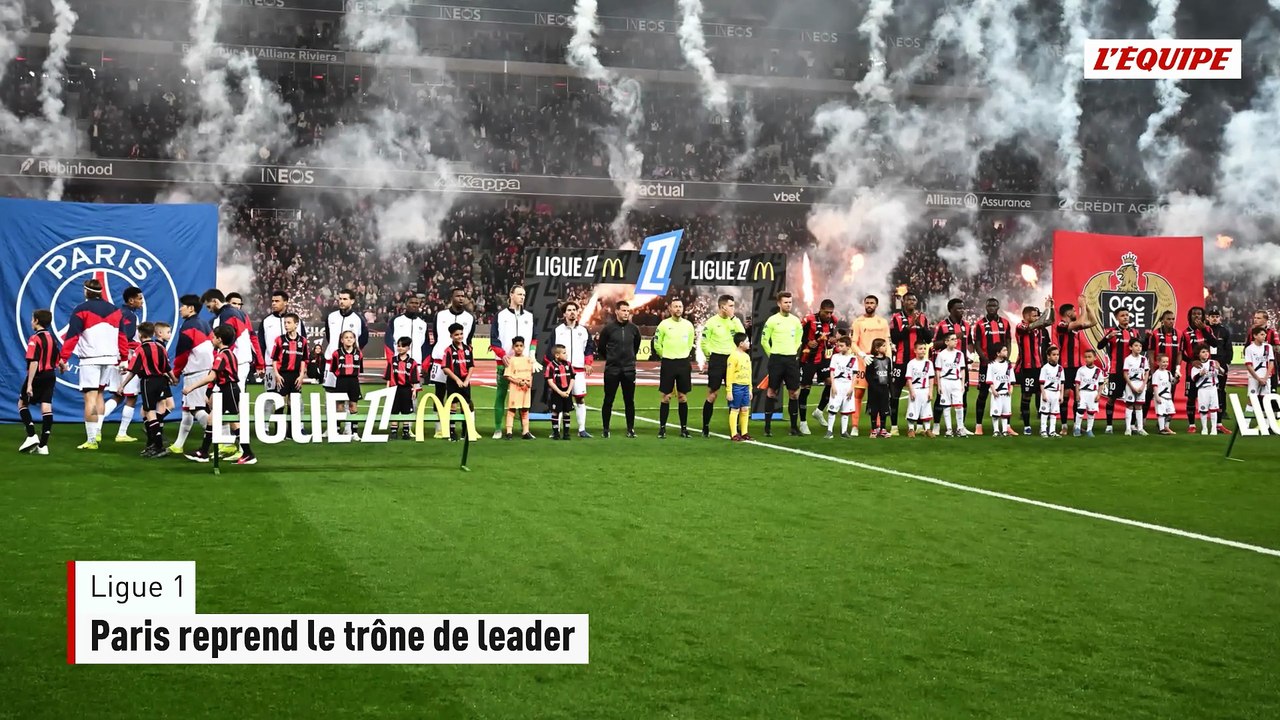 Le PSG corrige Nice et repasse leader de Ligue 1 devant Lens - Foot - Ligue 1