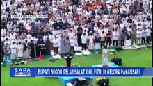 Suasana Salat Idulfitri Bersama Bupati Bogor di Gelora Pakansari, Ribuan Jemaah Hadir | SAPA PAGI
