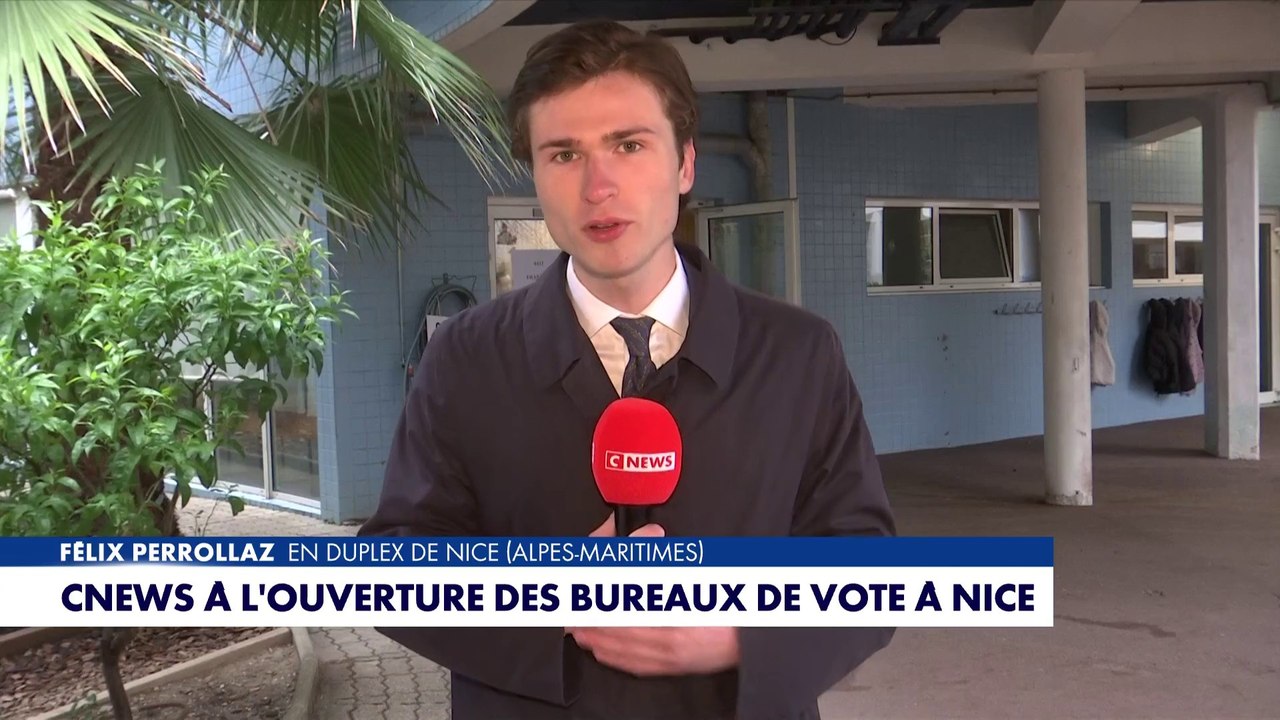 CNEWS à l'ouverture des bureaux de vote à Nice