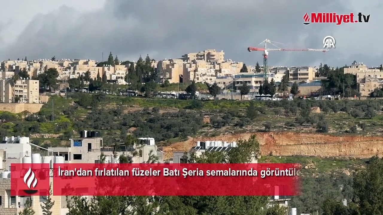 İran'dan fırlatılan füzeler Batı Şeria semalarında görüntülendi
