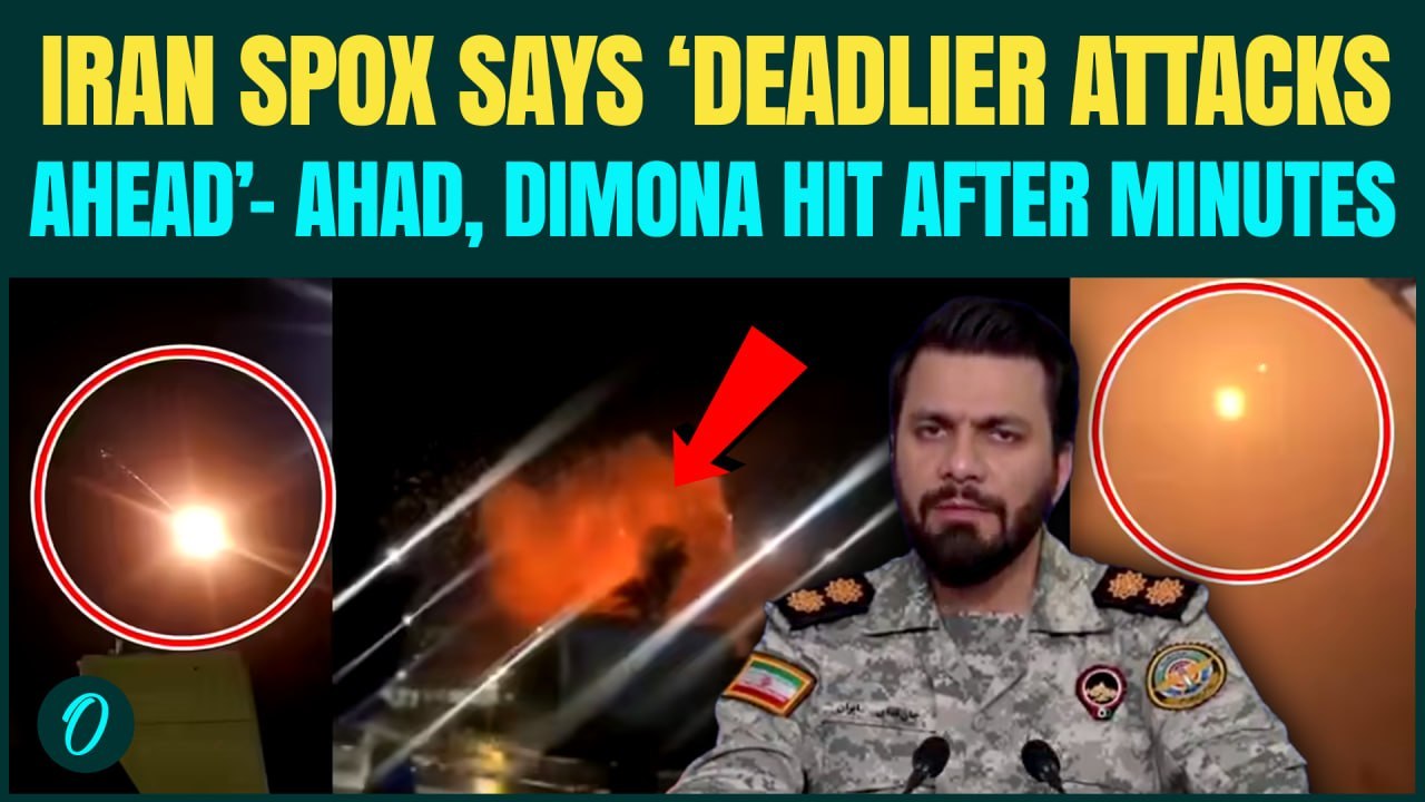 Iran BREAKING: IRGC Spox Declares DEADLIER Missile Attacks Moments Before Dimona, Arad POUNDED