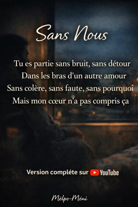 Paroles et vision artistique :  Mélpo-Méni  Musique : née d’une collaboration avec une IA, guidée par mon univers🔥 Musique : https://youtube.com/@melpo-meni?si=h0n27lQyUHiuhped