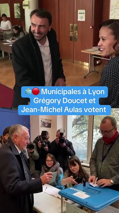 Municipales à Lyon : Grégory Doucet et Jean-Michel Aulas ont voté