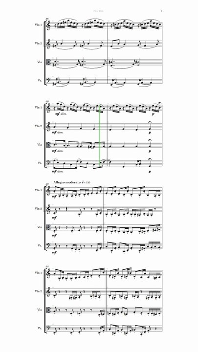 String Quartet No. 1, Movement II (1 Feb 2023 – 11 Apr 2023) (Full Score, Portrait)