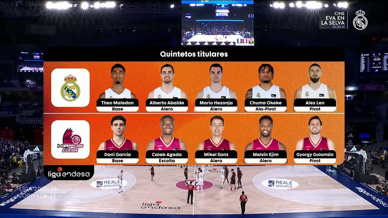 Real Madrid de Baloncesto vs Hiopos Lleida Liga Endesa ACB marzo 2026