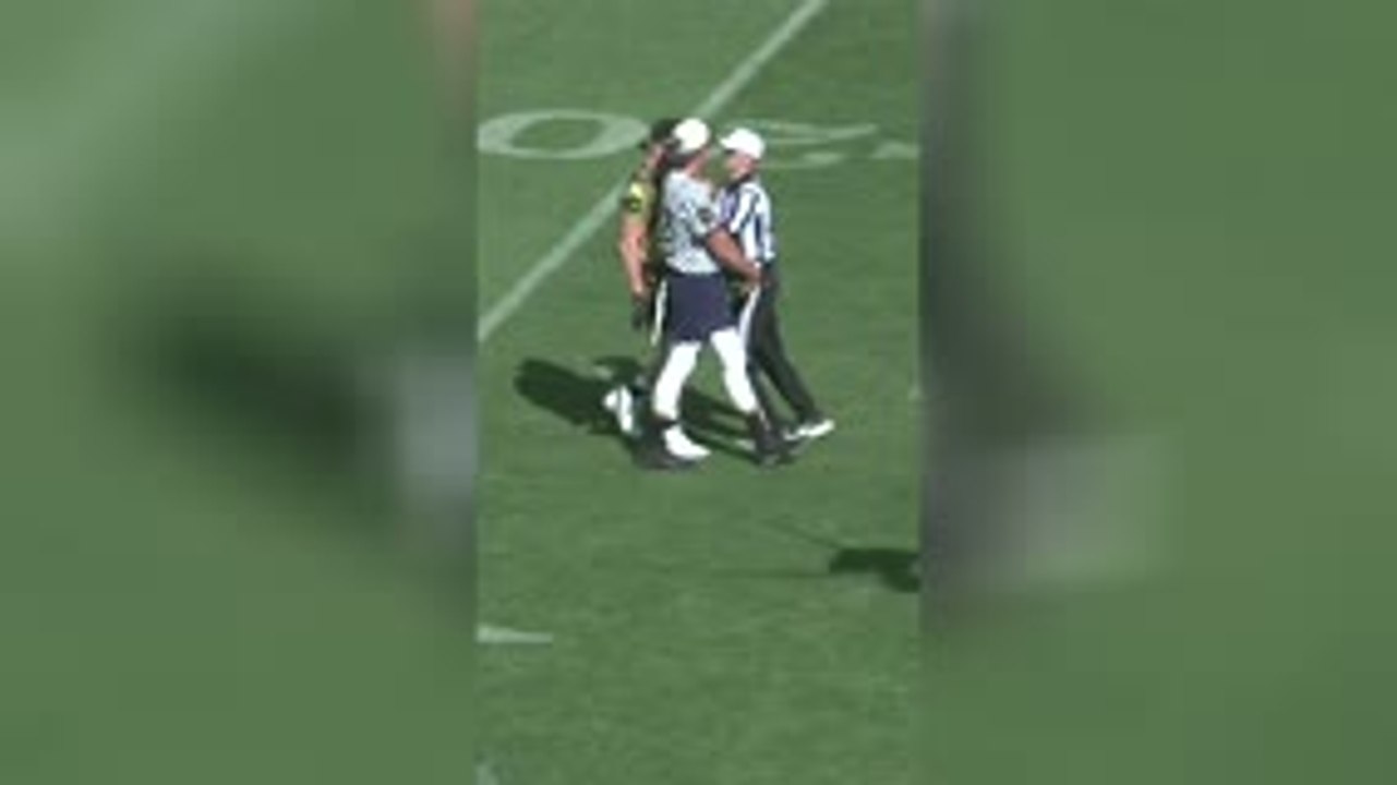 Tom Brady gets chippy with Logan Paul during Flag Football Classic
