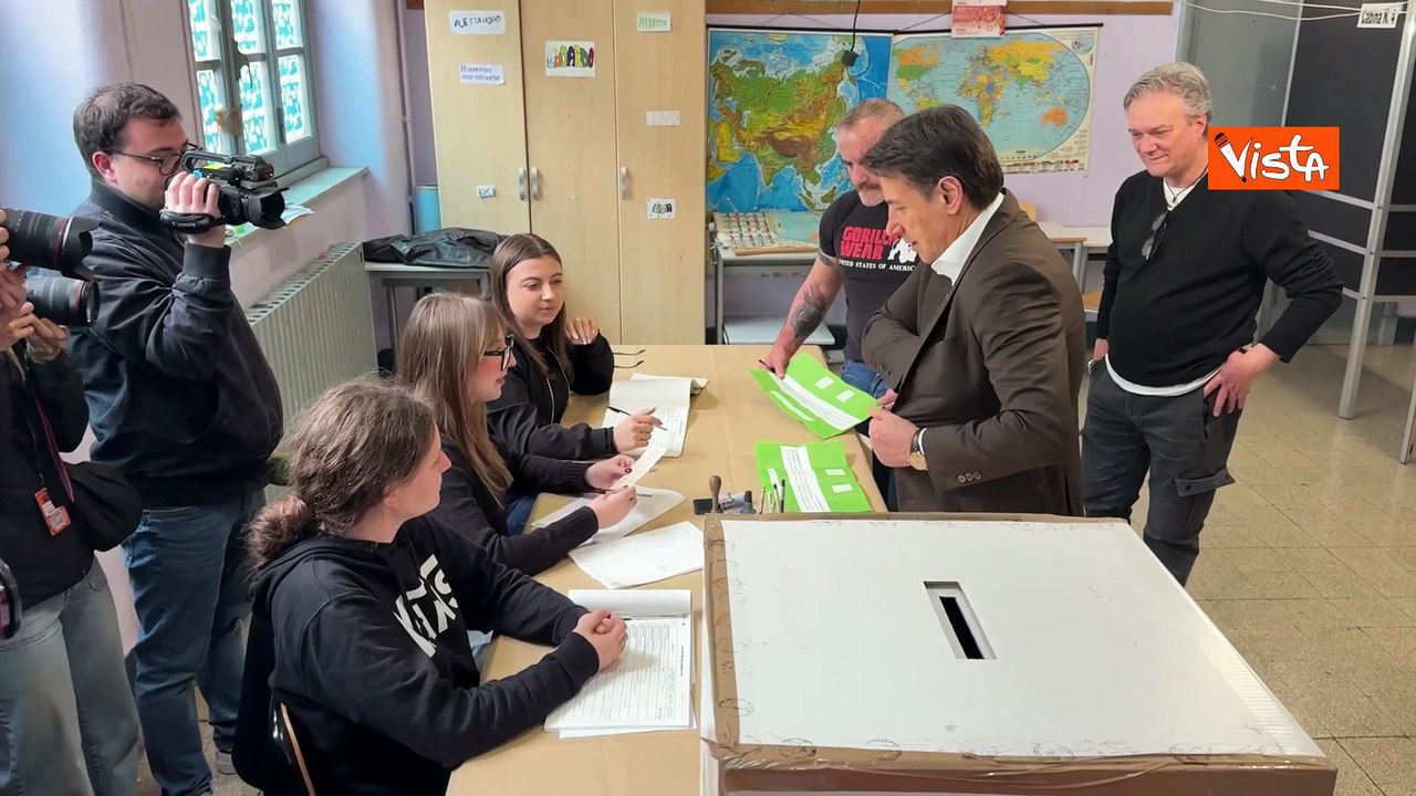 Conte vota al Referendum per la Giustizia a Roma