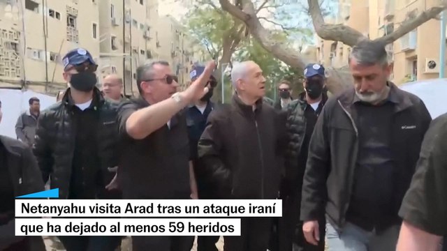 Netanyahu visita Arad y Dimona tras los ataques de Irán: Han atacado a civiles