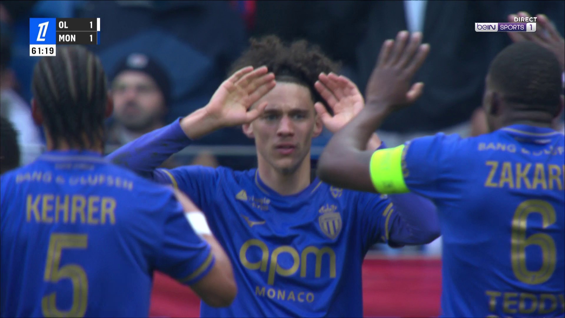 Ligue 1 : Maghnes Akliouche égalise d'un banger