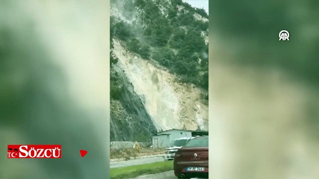 Aydın'da toprak kayması cep telefonu kamerasıyla kaydedildi