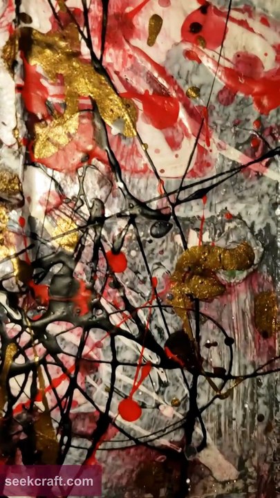 '3 Very Bad Poppies' Original Abstract Painting - Example