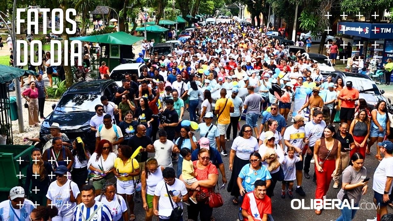 Caminhada Down reúne multidão por inclusão na Praça Batista Campos, em Belém