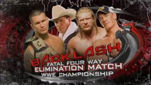 Triple H vs John Cena vs Randy Orton vs JBL - Fatal 4 Way WWE Championship Match - Backlash 2008