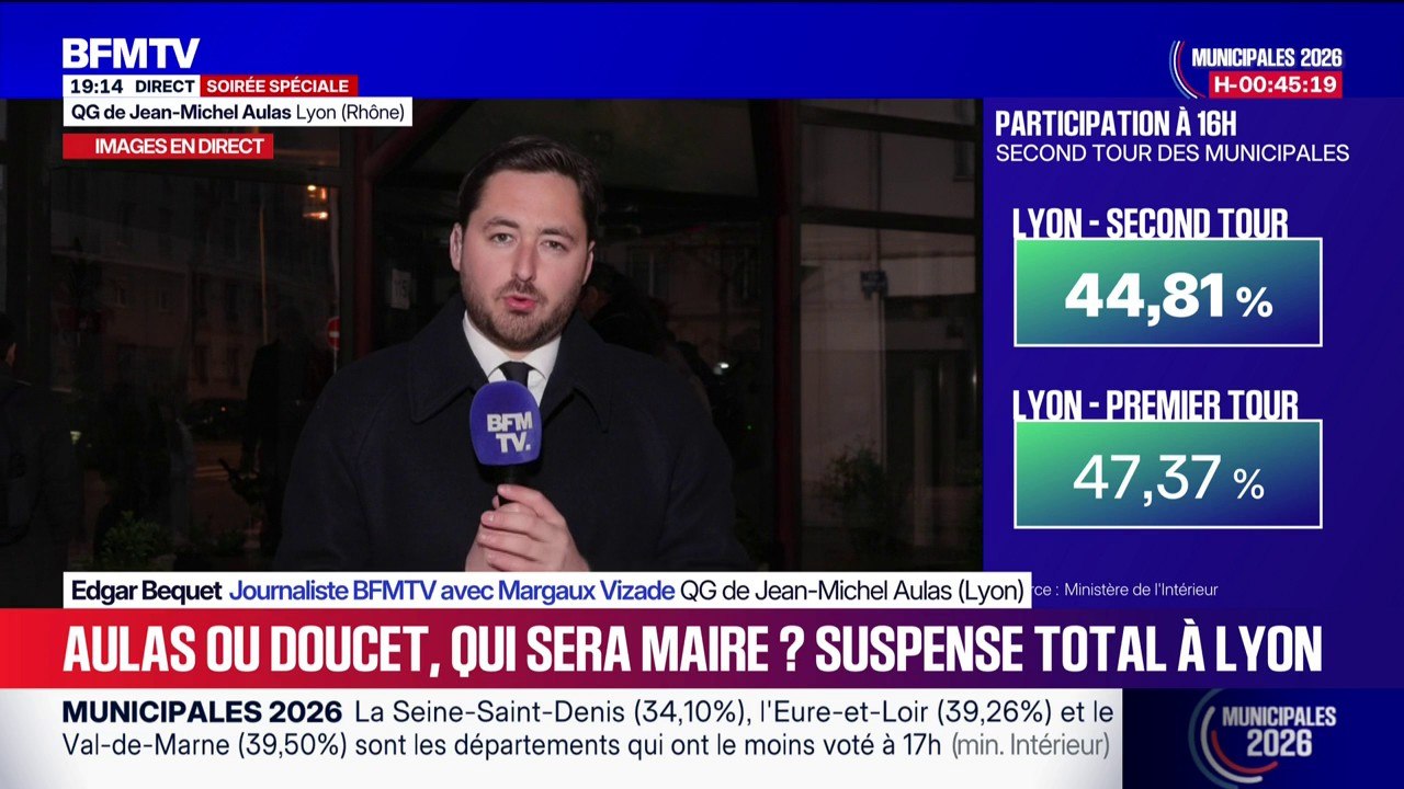Municipales 2026 à Lyon: la participation s'élève à 44,81% à 16h