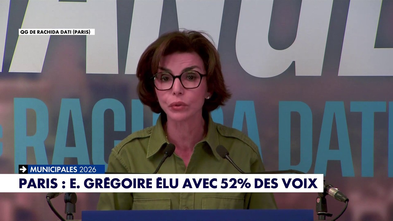 Municipales à Paris : «Je n’ai pas réussi à convaincre que le changement était possible et nécessaire», déplore Rachida Dati