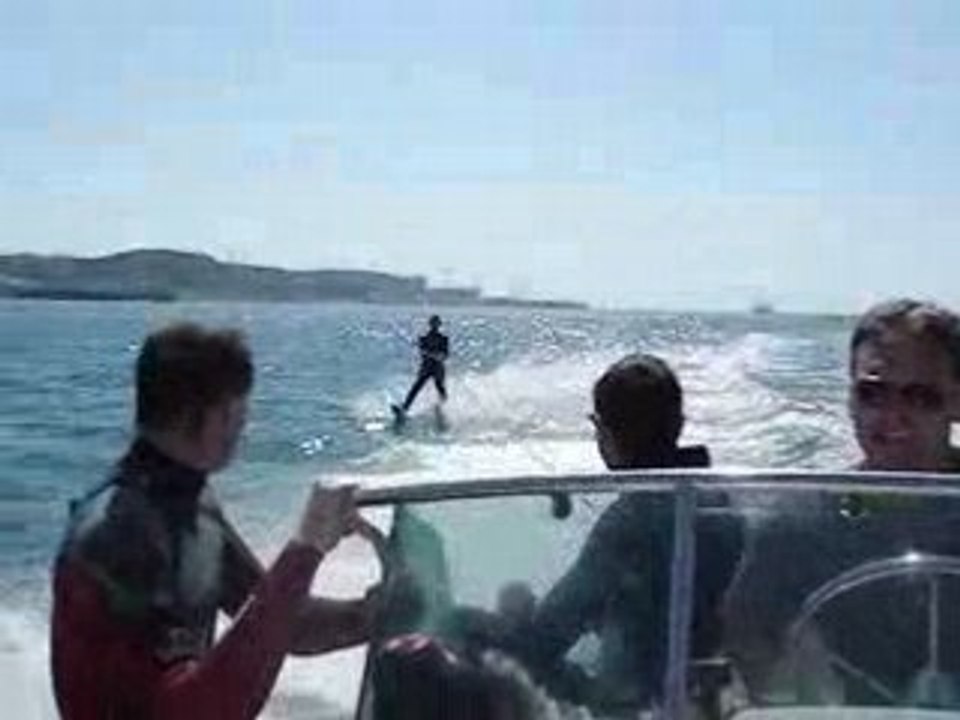 chute en ski nautique