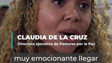 Claudia de la Cruz y la labor solidaria de Pastores por la Paz.