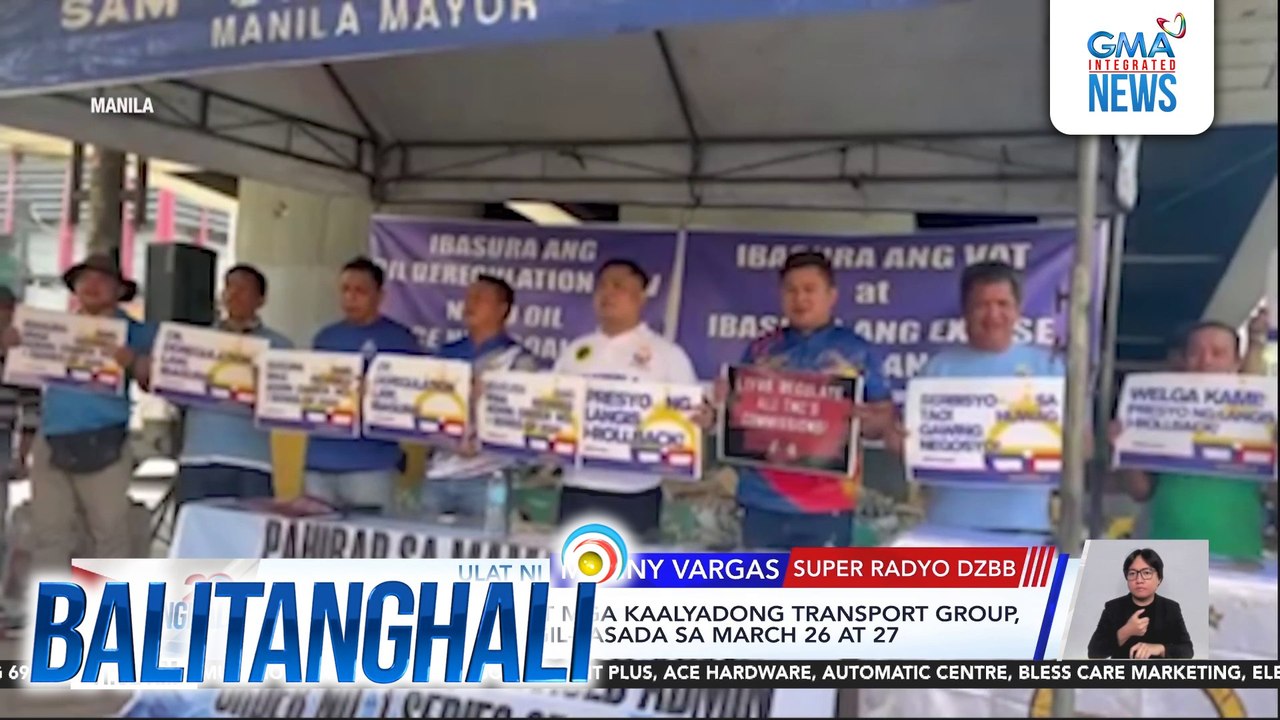 Grupong MANIBELA at mga kaalyadong transport group, magsasagawa ng tigil-pasada sa March 26 at 27 | Balitanghali