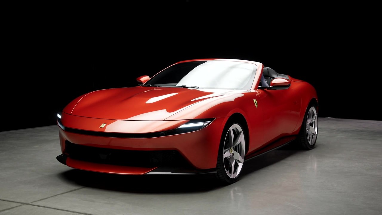 Ferrari Amalfi Spider Exterior Design in Rosso Tramonto