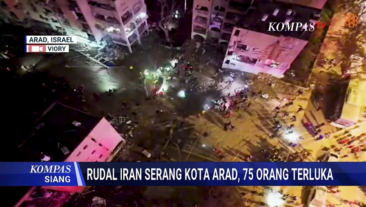 Drone Rekam Kerusakan di Arad Israel, Serangan Rudal Iran Lukai Puluhan Warga