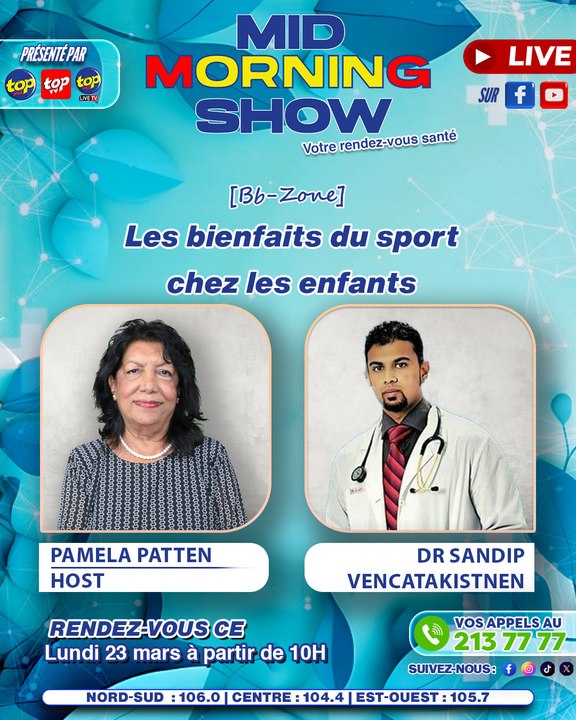 MID MORNING SHOW [ Bb-Zone ]: Les bienfaits du sport chez les enfants