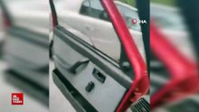 İzmir'de ailesinin yanında saldırıya uğrayan sürücünün o anları kamerada