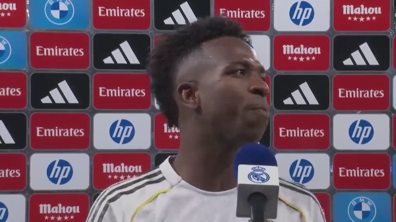 El guiño de Vinicius a Florentino tras el doblete contra el Atlético de Madrid