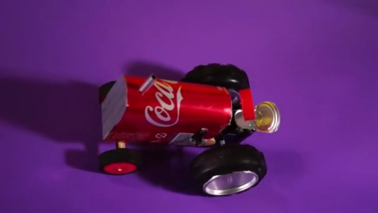 How to Make an Electric Tractor 🚜 | DIY Tractor From Soda Cans with DC Motor