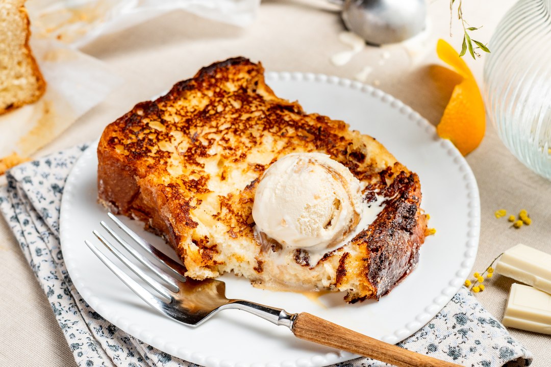 Torrijas de naranja y chocolate