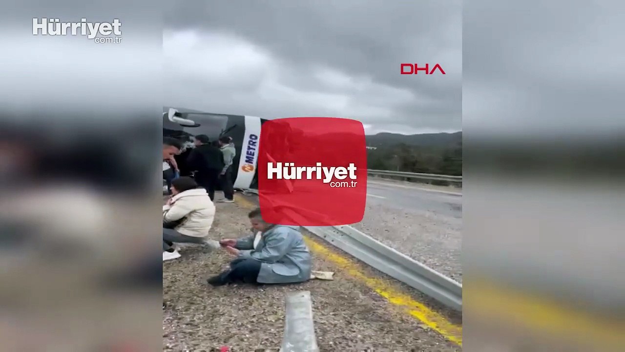 Konya-Antalya kara yolunda yolcu otobüsü devrildi